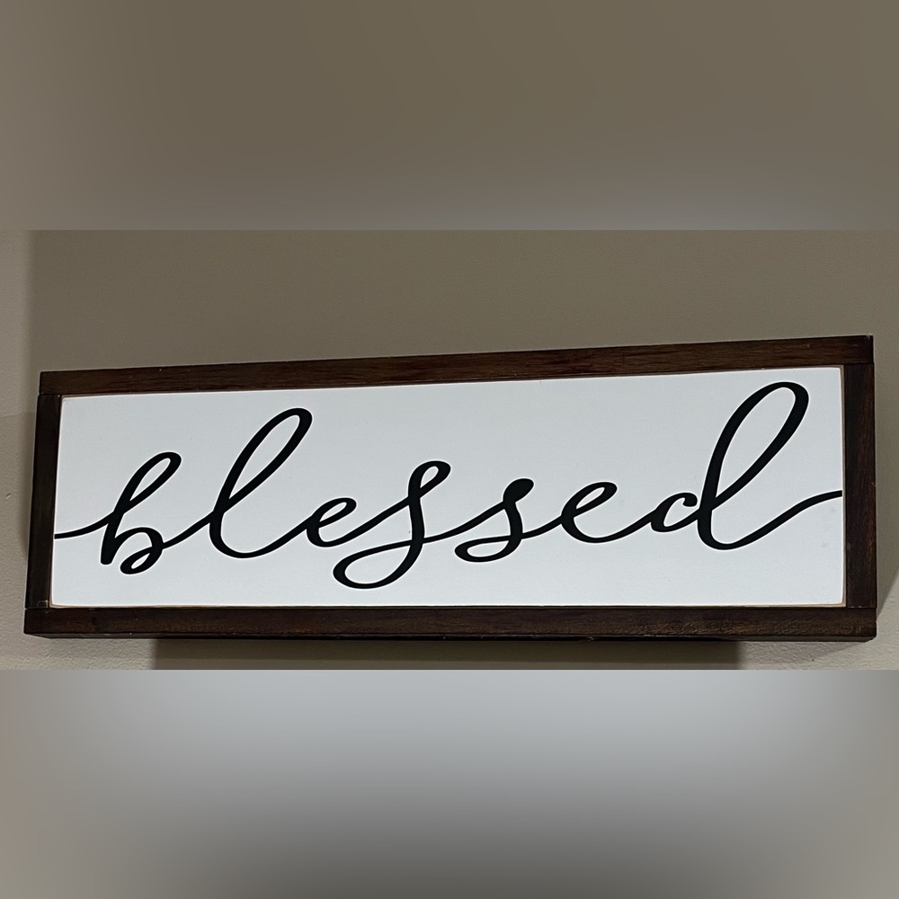 Wooden wall decor - blessed